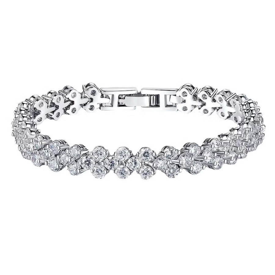 Monemel Swarovski Suyolu  Bileklik (Altın Kaplama)- Tüm Ürünler - Monemel